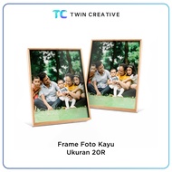 Minimalist Dutch Teak Table Frame Certificate Photo Frame Wall Display Decoration 63,9x53,8 cm - 20R