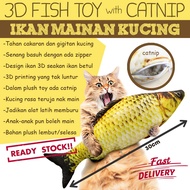 Catnip Fish Toy 30cm Fish Plushie Ikan Mainan Kucing Murah Bantal Ikan Animal Toys Bantal Kucing Cat