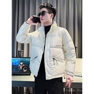 Winter Trendy Brand Down Jacket Men Casual Chic Stand Collar Thickened Short Coat 2025 New Men's Cot