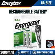 ORIGINAL 2PCS AA ENERGIZER 2000mAH RECHARGEABLE BATTERY AA POWERPLUS