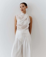 AOPxDAO - Semi Sheer Halter Top *รวมมินิบราแล้ว* เสื้อแขนกุด เสื้อคอปีน ผ้าโปร่ง (By AOP Archive)