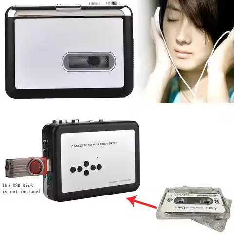 New Cassette Player USB Walkman Cassette Tape Player Music Song Audio To MP3 Converter Save MP3 File