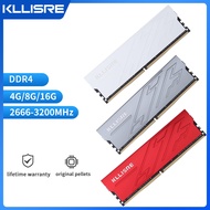 Kllisre 2ชิ้น DDR4 4GB 8GB 16GB Ram 2400 2666 3200เดสก์ท็อปหน่วยความจำ Dimm Non-ECC Unbuffered