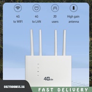 [cozyroomss.sg] 4G Wireless Router 150Mbps WiFi Router 4 Network Ports SIM Card Networking Modem