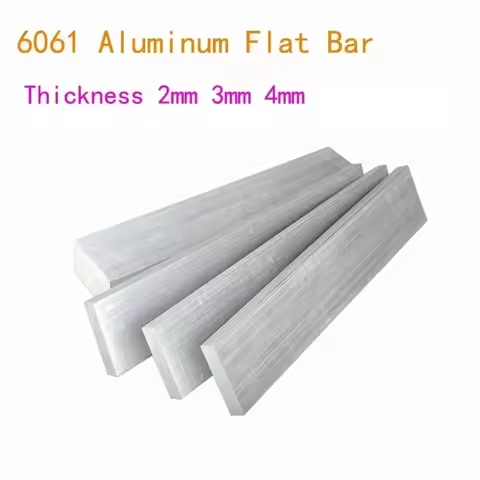 6061 Aluminium Flat Bar Plate Strip Block CNC Metal Length 500/300/200mm Thickness 2mm 3mm 4mm 5mm 6