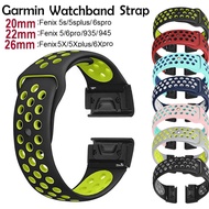 Garmin Fenix 7/6/5 Strap Soft Silicone Band Garmin Instinct 2 Fenix 7X 6X 5X Fenix 5plus/5S plus/Forerunner 965/955/935/945/255/ Fenix 5X/5X plus Fenix 6 For Garmin Watchband Strap