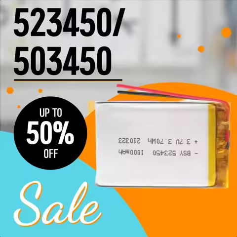 New 523450/503450 1000mAh 3.7V Rechargeable Li-Po Battery For GPS Smart Phone DVD MP5 Led Lamp Lipo 
