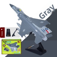 F16 Fighter Jet Falcon Military Model Airplane Alloy Sound and Light with Stand Independent Assembly