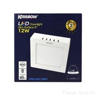 KRISBOW 12W LED Downlight - 12W SLIM SURFACE Downlight