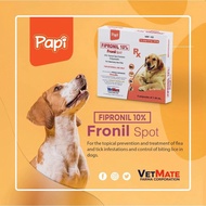 FRONIL SPOT ON (Fipronil 10%) PER PIECE | 2- 10 kg (0.67 ml) | 10-20 kg (1.34 ml)