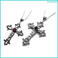 HO Cross Pendant Necklace Grunge Jewelry Accessories Gothic Male Female Necklaces