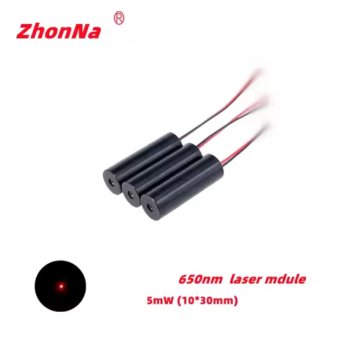 650nm 5mW laser module aluminum shell point 10 * 30mm industrial grade CNC red positioning head LD m