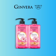 [Bundle of 2] Ginvera World Spa Botanical Oil Shower Gel Cherry Blossom 600g