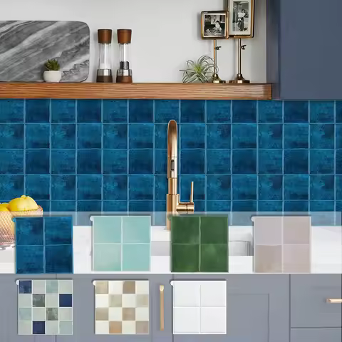 5/10 Sheets Modern Mosaic Peel and Stick Backsplash Tiles - DIY Kitchen & Bathroom Wall Tiles