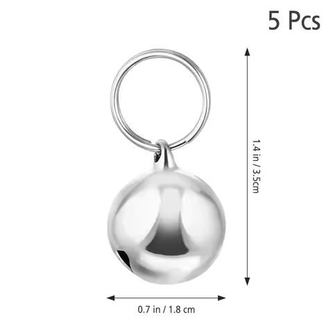 5PCS Pet Bells Charm Cat Collar Bells Cat Necklace Loud Wind Chimes Bell Pendants Metal Bell Christm