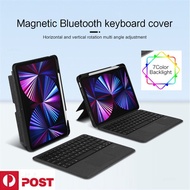 Keyboard For iPad 10.2" 10.9" 10th 9th 8th 7th Generation Air 4 5 Pro 11" 12.9" 2019/20/21/22 Touchpad Backlit Bluetooth Detachable Keyboard Leather Stand Case Cover With Pen Slot