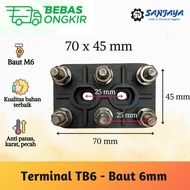TB 6MM - TERMINAL KONEKSI ELEKTRO DINAMO MOTOR 70X45MM - CharlesStore5