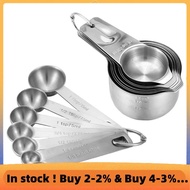 Stainless Steel Measuring Cups and Spoons Set of 14 Pieces,7 Nesting Cups and 7 Stackable Spoons Pro
