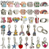 DINGLLY Robot Rainbow Charm Cat's Claw House Beaded Christmas Tree Castle Pendant Fit DIY Jewelry's Accessories