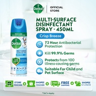 Dettol Antibacterial Disinfectant Spray Crisp Breeze 450ml