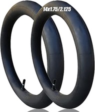 2-Pack 14x1.75-2.125/14x2.4-2.5 Bike Inner Tube,14 Inch Electric Bike Replacement Tubes with Angled 