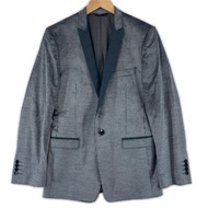 成色極佳的DOLCE & GABBANA GOLD真絲混紡窄翻領單排扣修身西裝外套，灰色，44碼，正品，意大利製造，男士款