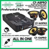 Crossfire CF-A8PRO All In One 10 Inch Underseat Car Subwoofer 4CH Input Car DSP Amplifier 6CH Output