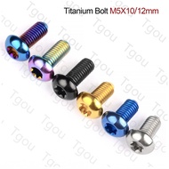 Tgou Titanium Bolt M5X10 12mm T25 Torx Disc Brake Screw for Mountain Bike