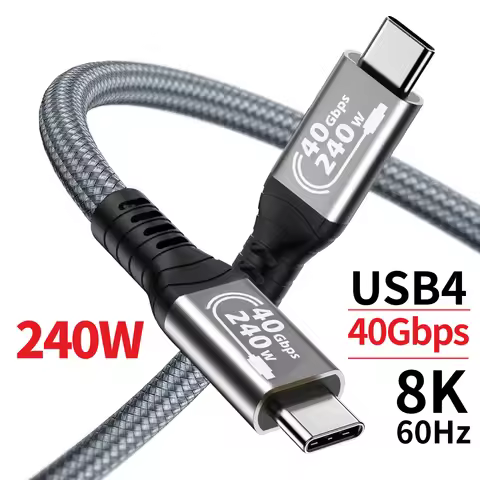 USB4 Cable 40Gbps 48V 240W For Thunderbolt 4 Type C Fast Charging Cable Thunderbolt3 USB C to C Data