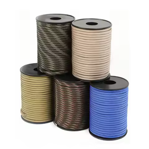 Military 650 Paracord Rope 30m 100ft 9 Strand 4mm Tactical Parachute Cord Lanyard for Outdoor Surviv