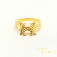 916th Gold Big H Ring/916Th Gold Dreams Jewelery H Ring