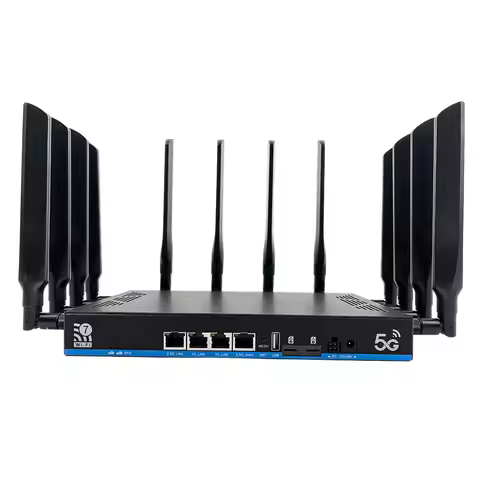 ZBT Industrial WiFi7 Tri-Band 2.4GHz 5.2GHz 5.8GHz 6GHz Router with VPN Firewall QoS SIM Card Slot X