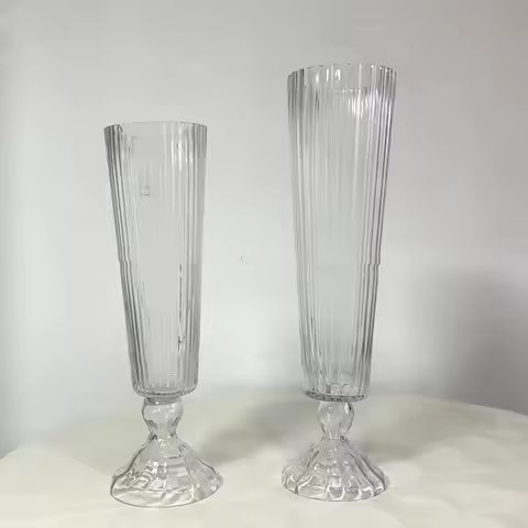 4pcs-10pcs 70cm tall crystal table Standing glass Candle Holders Wedding Tall clear crystal Candelab