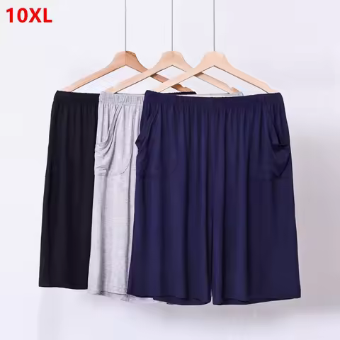 Men's pajama pants short casual summer modal large elastic comfortable summer home large size pants 
