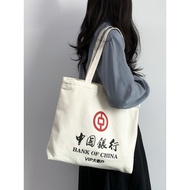 New Influencer Bank Deposit Billion Canvas Bag Commuter Tutorial Bag Evil Funny Funny Student Class 