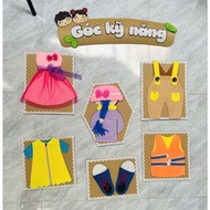 5-piece Combo - Life skills training for children Felt preschool supplies - Felt fruits - Felt toys