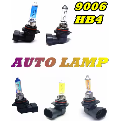 2 Pcs HB4 9006 Series Auto Halogen Bulb Rainbow Blue White Yellow Light 12V55W Fog Lamp Automobile H