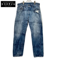Levi's 【復古服裝】50154-0091 1954 復刻版 501XX 藍色紐扣門襟做舊牛仔褲 36 號 【二手】
