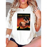 180g Pure Cotton GONE WITH THE WIND T SHIRT 1939 4k Bluray Dvd Cover Poster SMALL MEDIUM LARGE XL Fa