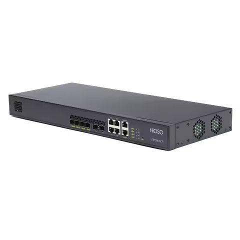 HiOSO HA7304V Without PON Modules 4PON EPON OLT 1U Rack Type EPON OLT 2 1000M SFP Ports 4 1000M LAN 