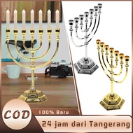 7 Branches Menorah Hanukkah Kaki Dian Candle Holder Souvenir Israel