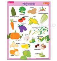 Bundanjai (หนังสือ) โปสเตอร์พลาสติก Vegetables (ใช้ร่วมกับ MIS Talking Pen)