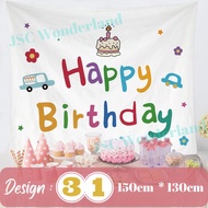 Birthday Tapestry Party Background Cloth #31 150cm*130cm Happy Birthday Backdrop Decorative New Kore