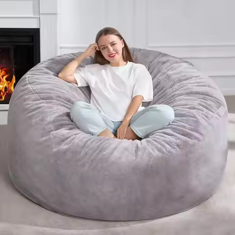 5t Bean Bag Chairs or Adults Large Beag Chair with Plush aux ur Cover Big Bean Bag Chair or Living R