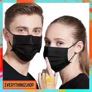 3ply Black Face Mask 50pcs ply Disposable Surgical Face Mask Makapal FDA Approved Heng de Facemask