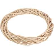 Sewroro Willow Woven Round Wreath, Wooden Wreath Natural Twigs Braided Wooden for Craft Decor Door H