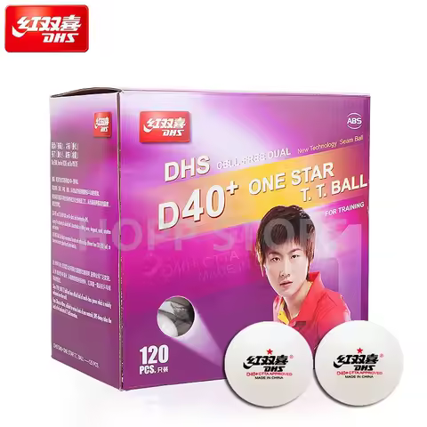 DHS table tennis balls 120 balls 1 star d40+ balls for table tennis training 40 ABS seamed poly plas