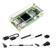 Raspberry Pi Zero Case, Case for Raspberry Pi Zero 2 w, with Heatsink, HDMI Adapter, OTG Cable, Head
