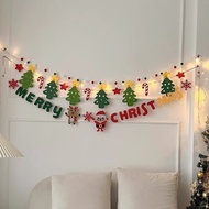 Christmas Decoration Photo Wall Drawing Bunting Party Decoration Decoration Clip Christmas Tree Felt