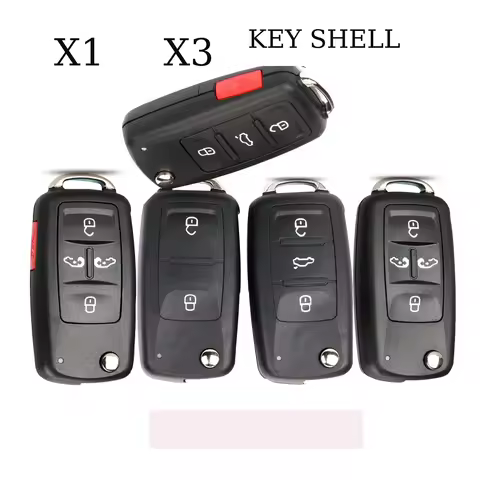 jingyuqin X1 X3 Remote Car Key Case Shell for VW Tiguan Golf Sagitar Polo MK6 Touareg 202AD 202H 202